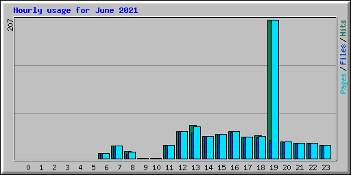 Hourly usage for June 2021